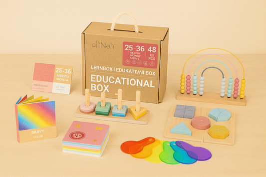 eliNeli educatieve speelbox 25–36 maanden – houten leer- en speelset