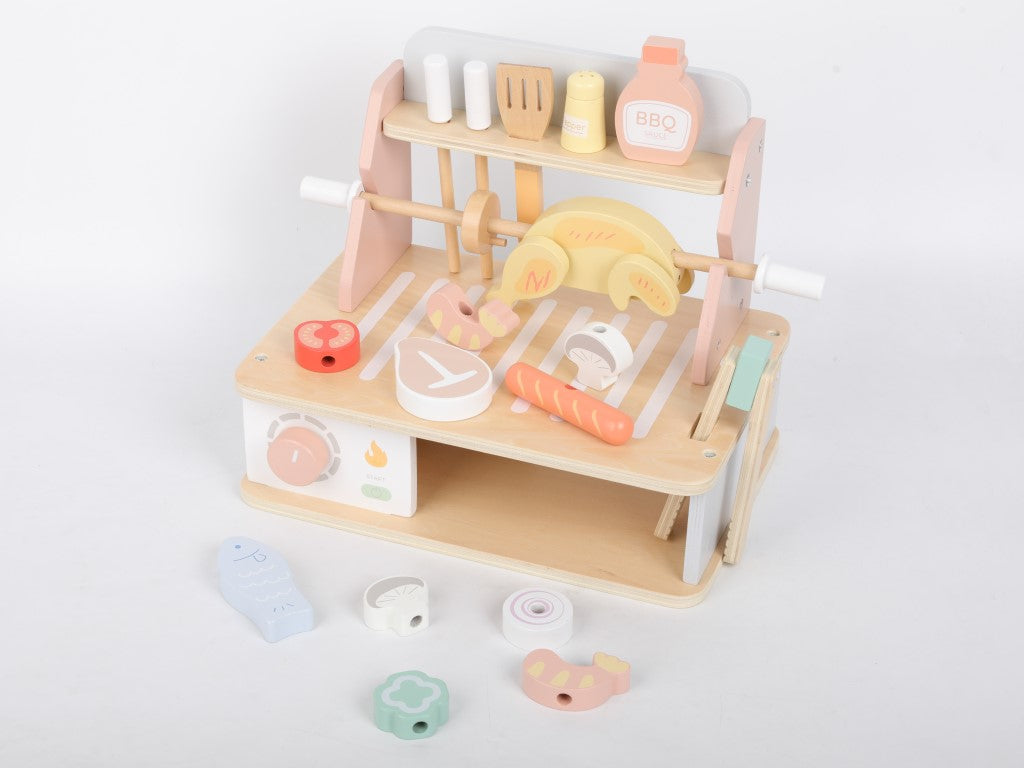 Houten BBQ Set