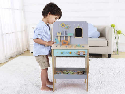 Houten Gereedschapsbank voor Kinderen – 73-delig 🔧🌿