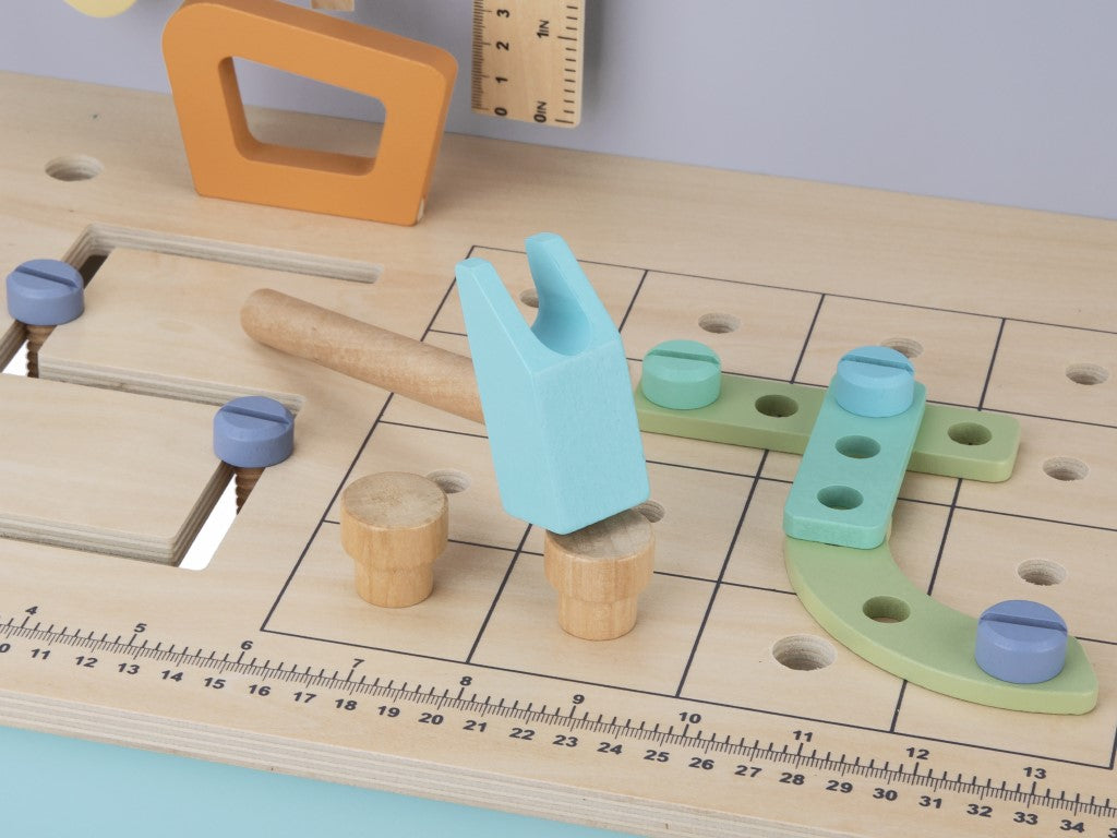 Houten Gereedschapsbank voor Kinderen – 73-delig 🔧🌿