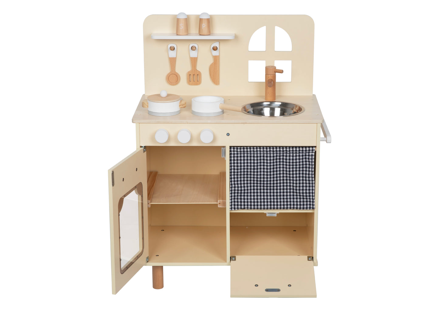 🍳 Houten Kinderkeuken met Accessoires – Educatief Speelgoed