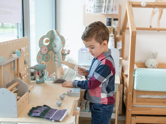 🔧 XXL Houten Werkbank voor Kinderen met Gereedschapsriem & Geluidseffecten | 75-delig