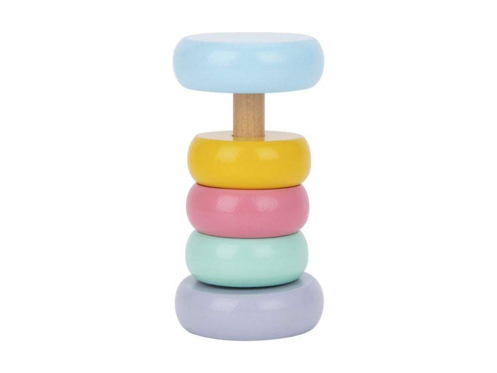 Educatieve speelbox voor baby’s 7–12 maanden – houten en zachte speelgoedset met rammelaar, puzzel, boekje en blokken