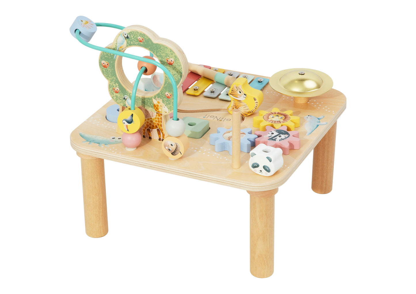 Houten Activiteitentafel – Motorische Speeltafel met Muziekinstrumenten