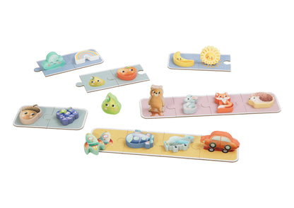 Touch & Find 2-in-1 tastspel – Montessori sensorisch speelgoed voor tastzin, motoriek en vormherkenning.