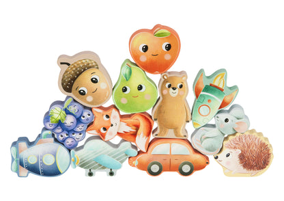 Touch & Find 2-in-1 tastspel – Montessori sensorisch speelgoed voor tastzin, motoriek en vormherkenning.