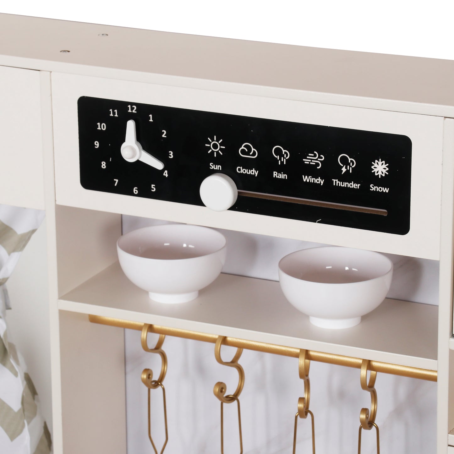 Houten Kinderkeuken – Met Licht, Stoom & Water – Speelkeuken met Gouden Accessoires – Vanaf 3 Jaar