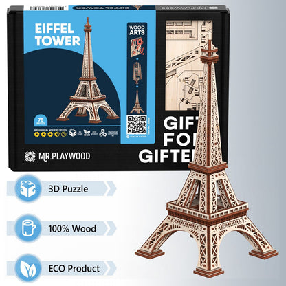 3D Houten Puzzel Eiffeltoren