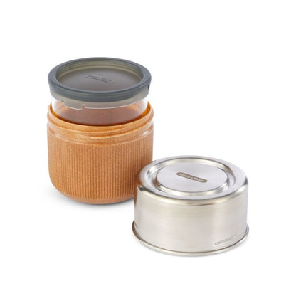 Black+Blum Glass Lunch Pot – 0,45 L | Duurzaam Glas & Houtvezel | Met Ontluchtingsdeksel