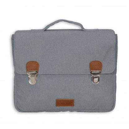 byASTRUP® Retro Rugzak – Blauw | Corduroy Look | Voor iPad, Etui & A4 | 27,5x22x7 cm