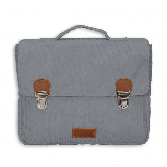 byASTRUP® Retro Rugzak – Blauw | Corduroy Look | Voor iPad, Etui & A4 | 27,5x22x7 cm