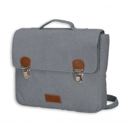 byASTRUP® Retro Rugzak – Blauw | Corduroy Look | Voor iPad, Etui & A4 | 27,5x22x7 cm