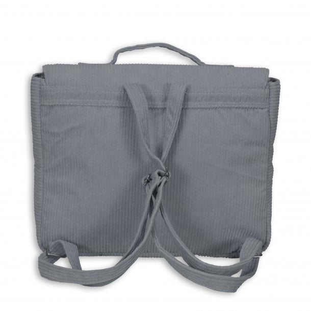 byASTRUP® Retro Rugzak – Blauw | Corduroy Look | Voor iPad, Etui & A4 | 27,5x22x7 cm