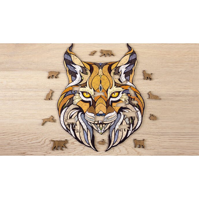 Legpuzzel Lynx Houten Box