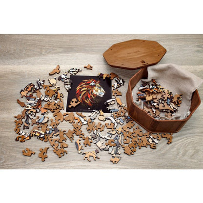 Legpuzzel Leeuw Houten Box
