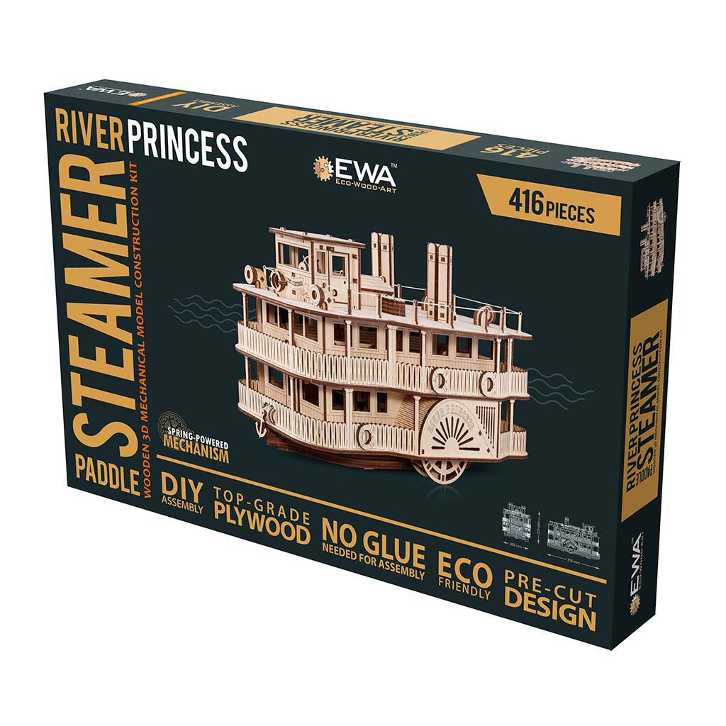3D Houten Puzzel Paddle River