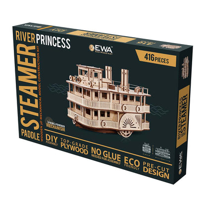 3D Houten Puzzel Paddle River
