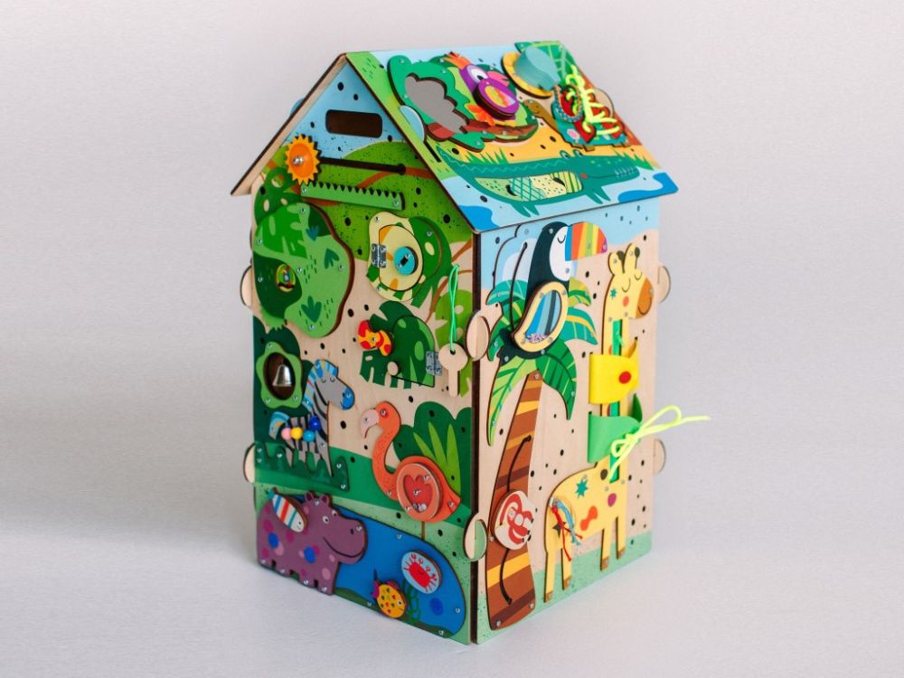 Verlichte Activiteitenbord Huis - Safari met Leeuw