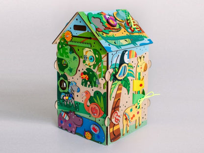 Verlichte Activiteitenbord Huis - Safari met Leeuw