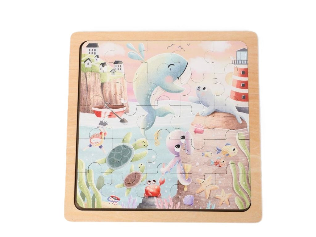 Houten Puzzel – Sea World | Ontdek de magie van de onderwaterwereld