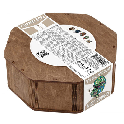Legpuzzel Kameleon Houten box
