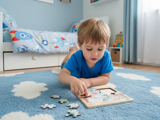 Houten Sea World puzzel met kleurrijke zeedieren – educatief speelgoed voor motoriek en logisch denken.