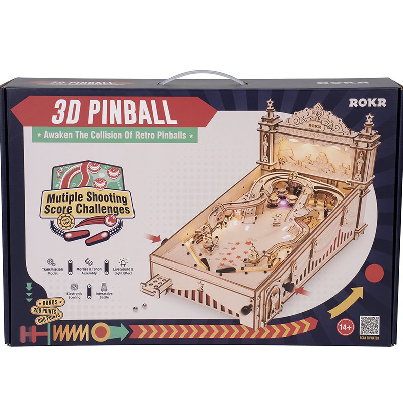 3D Houten Puzzel Pinball Machine