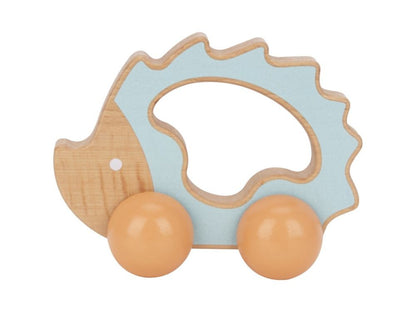 Educatieve speelbox voor baby’s 7–12 maanden – houten en zachte speelgoedset met rammelaar, puzzel, boekje en blokken