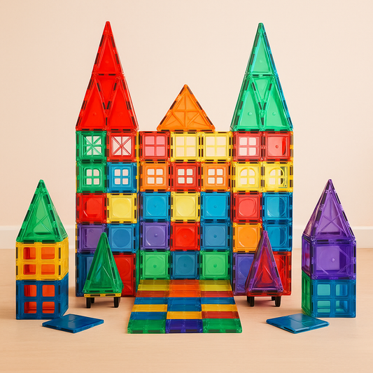 EliFix magnetische bouwset 188 delig – kleurrijk educatief speelgoed met wielen, ramen en sterke magneten, ideaal voor creatief bouwen