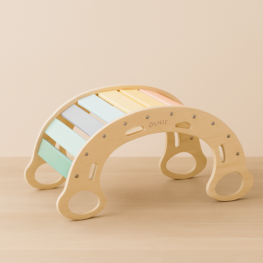 Houten Montessori Schommel 5-in-1 – Speel, ontdek en groei 🌈🌿