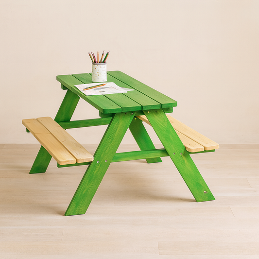 Banc de pique-nique pour enfants « Nicki für 4 », vert