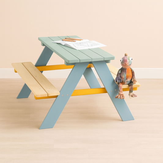 Banc de pique-nique pour enfants « Nicki für 4 », multicolore
